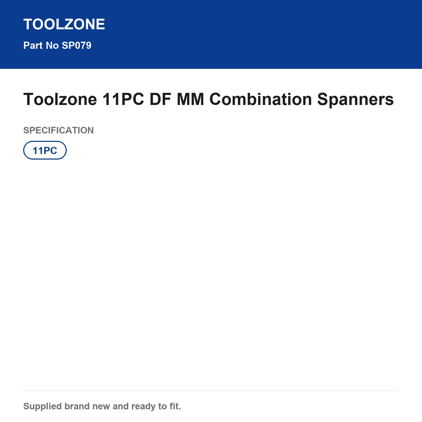Toolzone 11PC MM Combination Spanner Set - Image 4