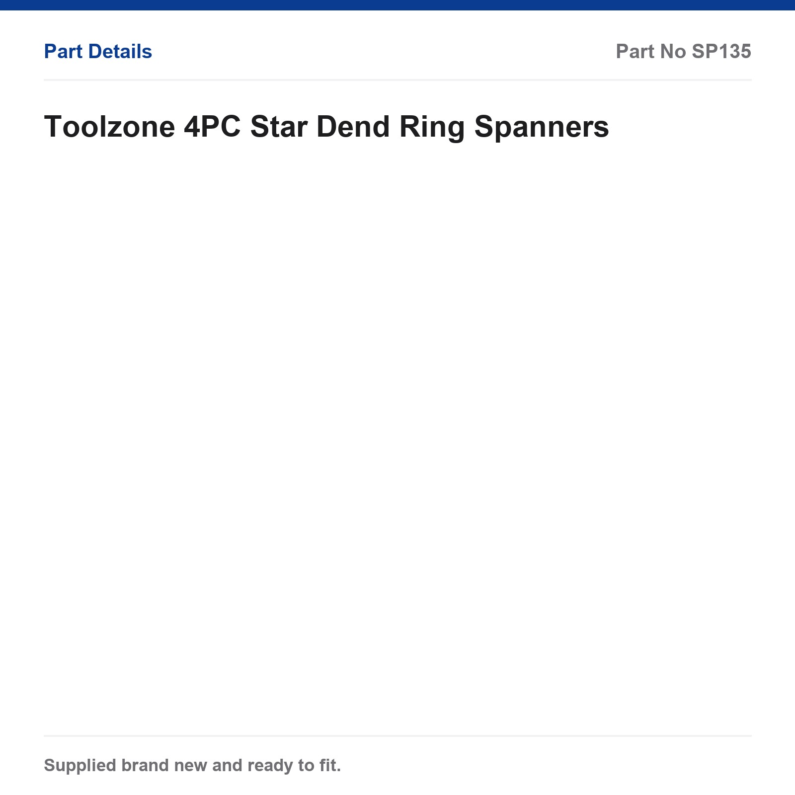 Toolzone 4 Piece Star Dend Ring Spanner Set SP135 - Image 4