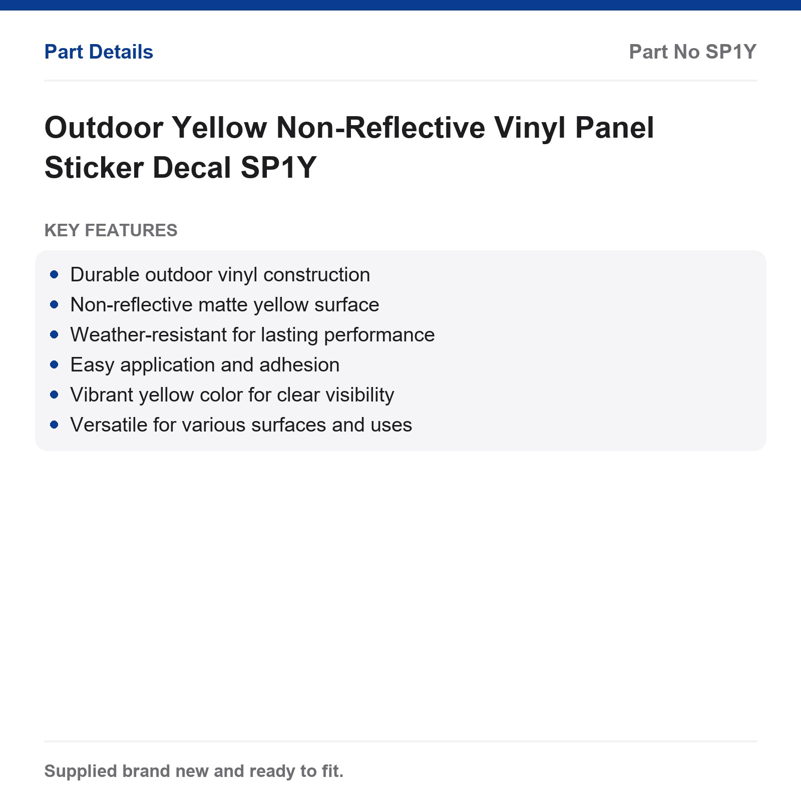 Durable Outdoor Yellow Non-Reflective Vinyl Car Sticker Decal - Image 3