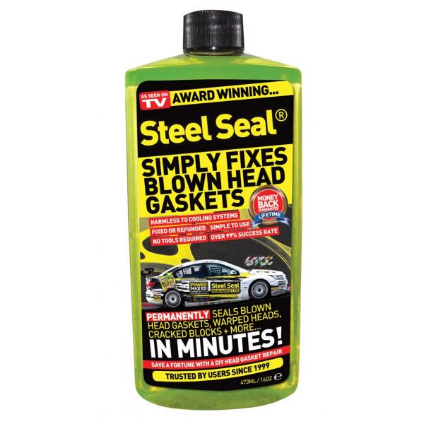 STEEL SEAL Head Gasket Repair Liquid Engine Block Sealer Fix Cracked 473ml