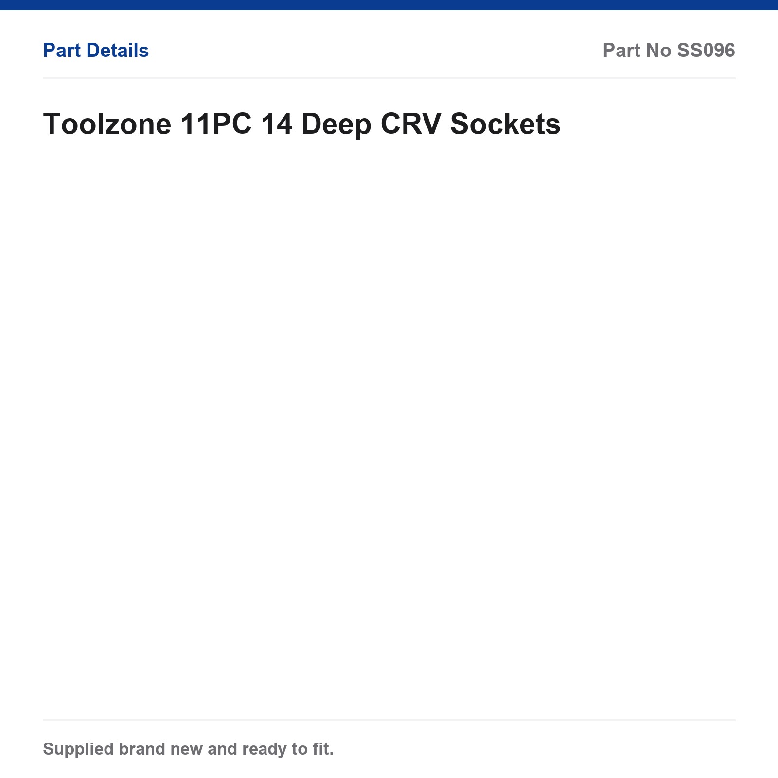 Toolzone Socket Set 1/4 Deep CRV 11PC - Image 3