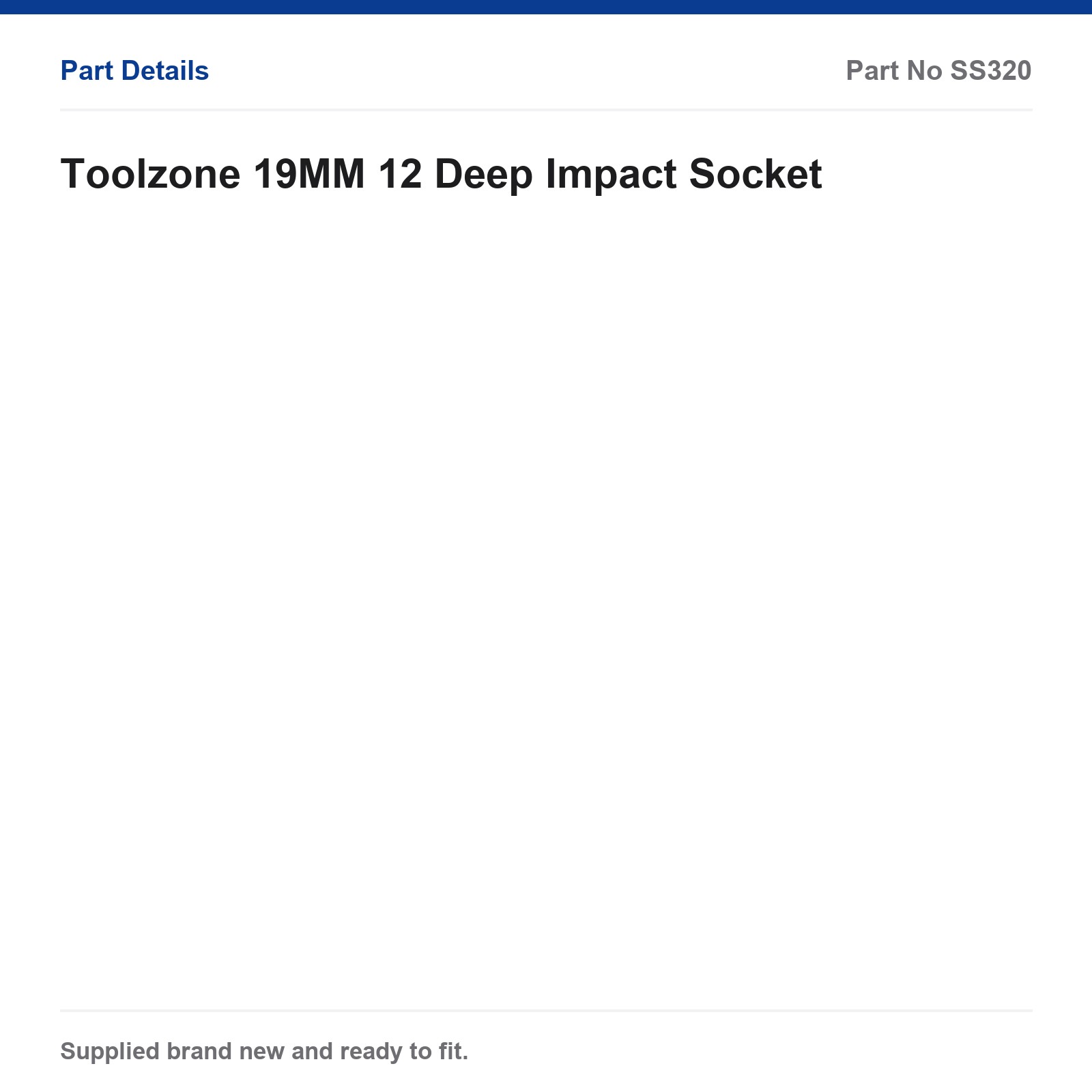 Toolzone 19MM Deep Impact Socket SS320 - Image 4
