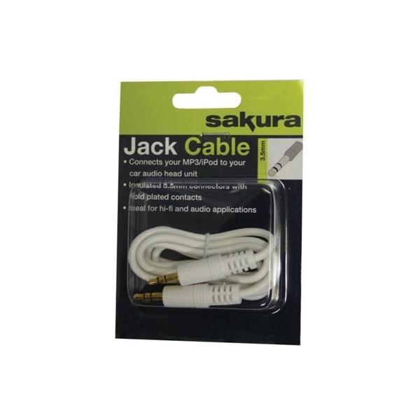 Sakura SS4924 3.5mm Jack Aux Audio Cable Car Stereo Phone MP3