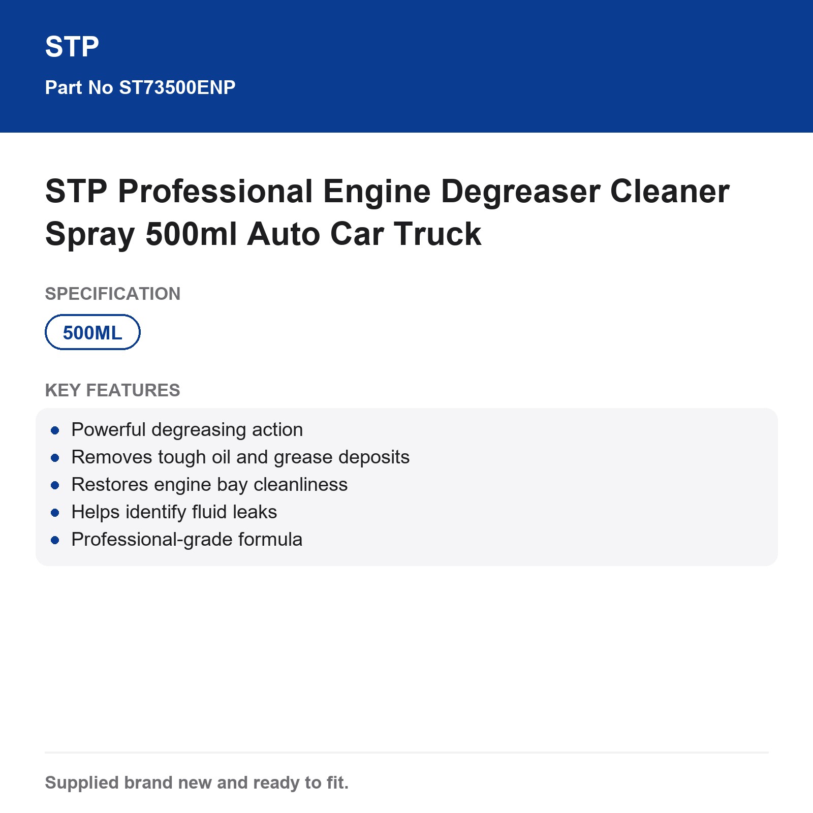STP Professional Engine Degreaser Cleaner Spray 500ml Auto Car Truck - Image 4