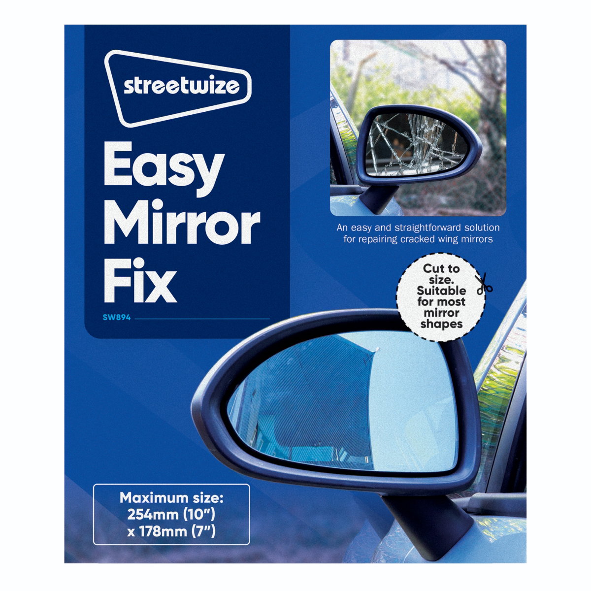 Streetwize Easy Wing Mirror Repair Kit 10x7 Car Caravan Trailer Towing HD - Image 2