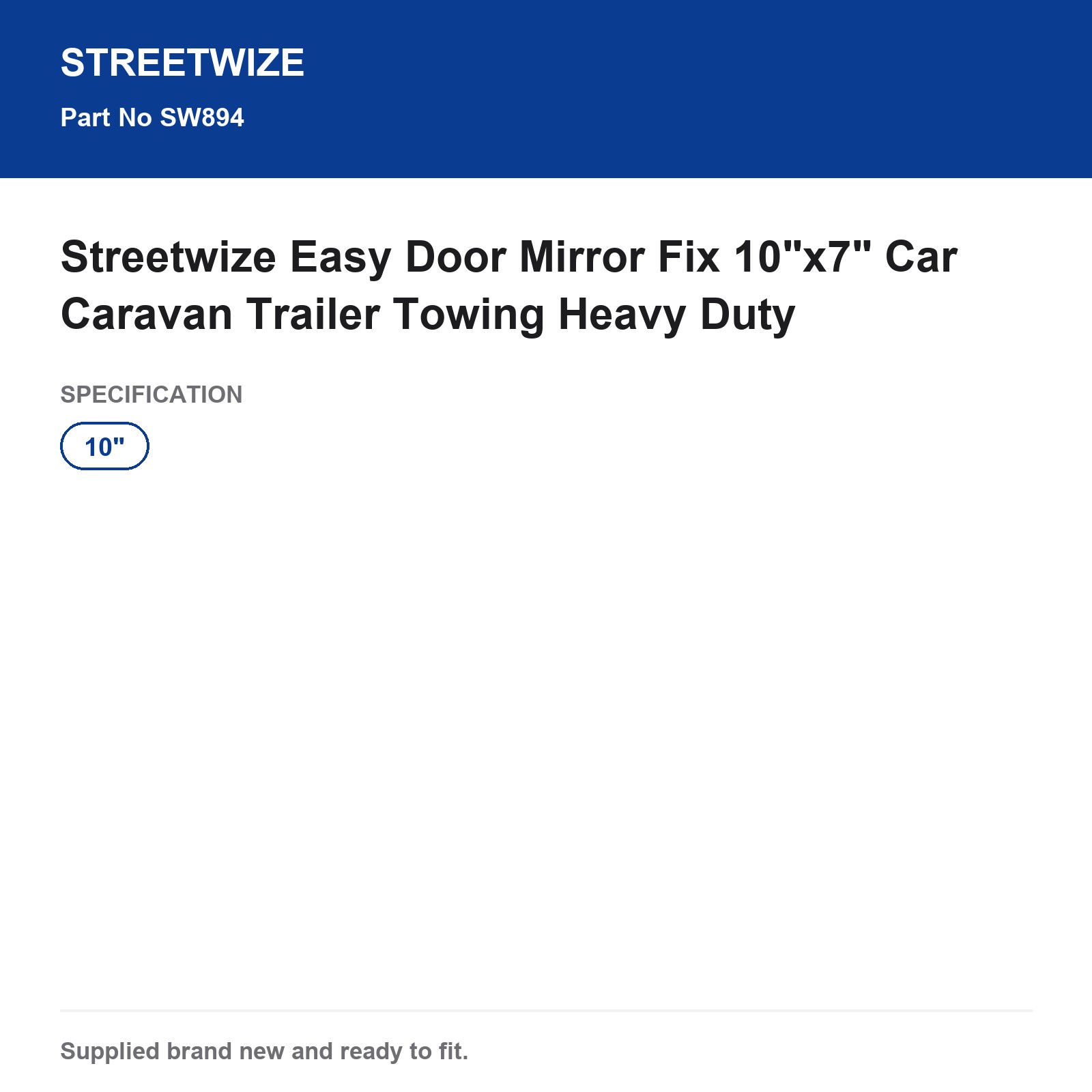 Streetwize Easy Wing Mirror Repair Kit 10x7 Car Caravan Trailer Towing HD - Image 5