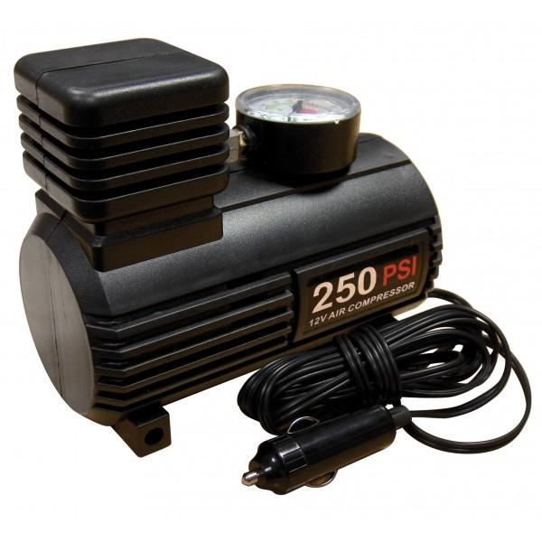 Streetwize Tyre Inflator 12V Compact Compressor With Gauge 0-250 Psi