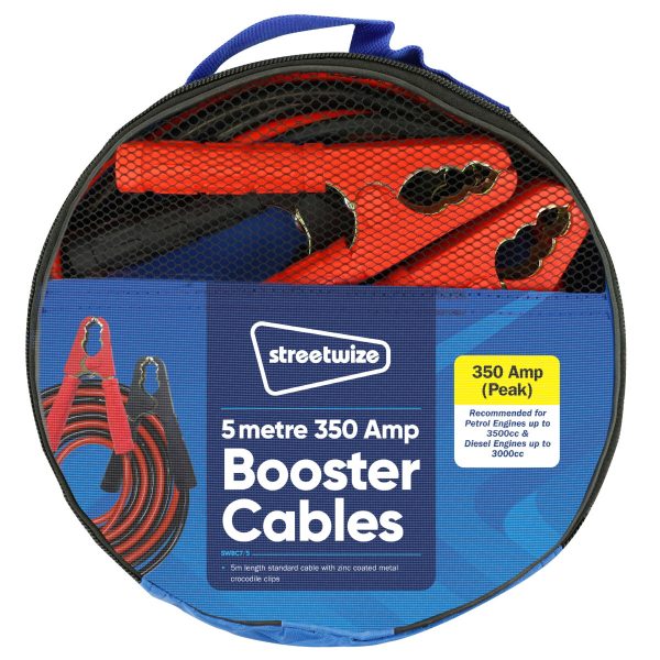 Streetwize Booster Cables 5m X HD 450 Amp Petrol up to 35