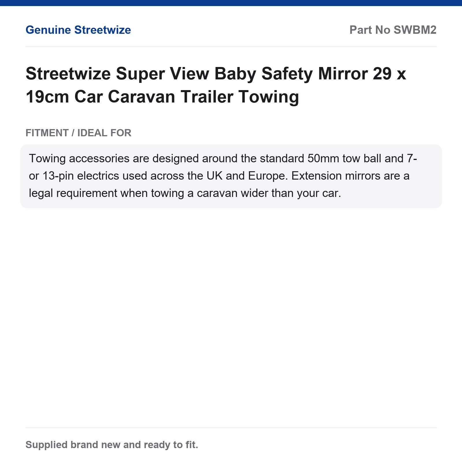Streetwize Super View Baby Safety Mirror Car 29x19cm - Image 5