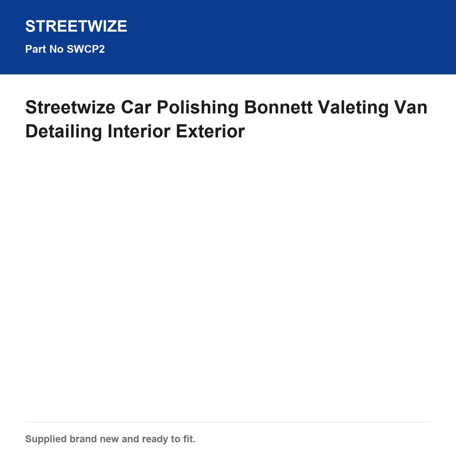 Streetwize 10" Car Polishing Bonnet Pad Valeting Detailing - Image 6