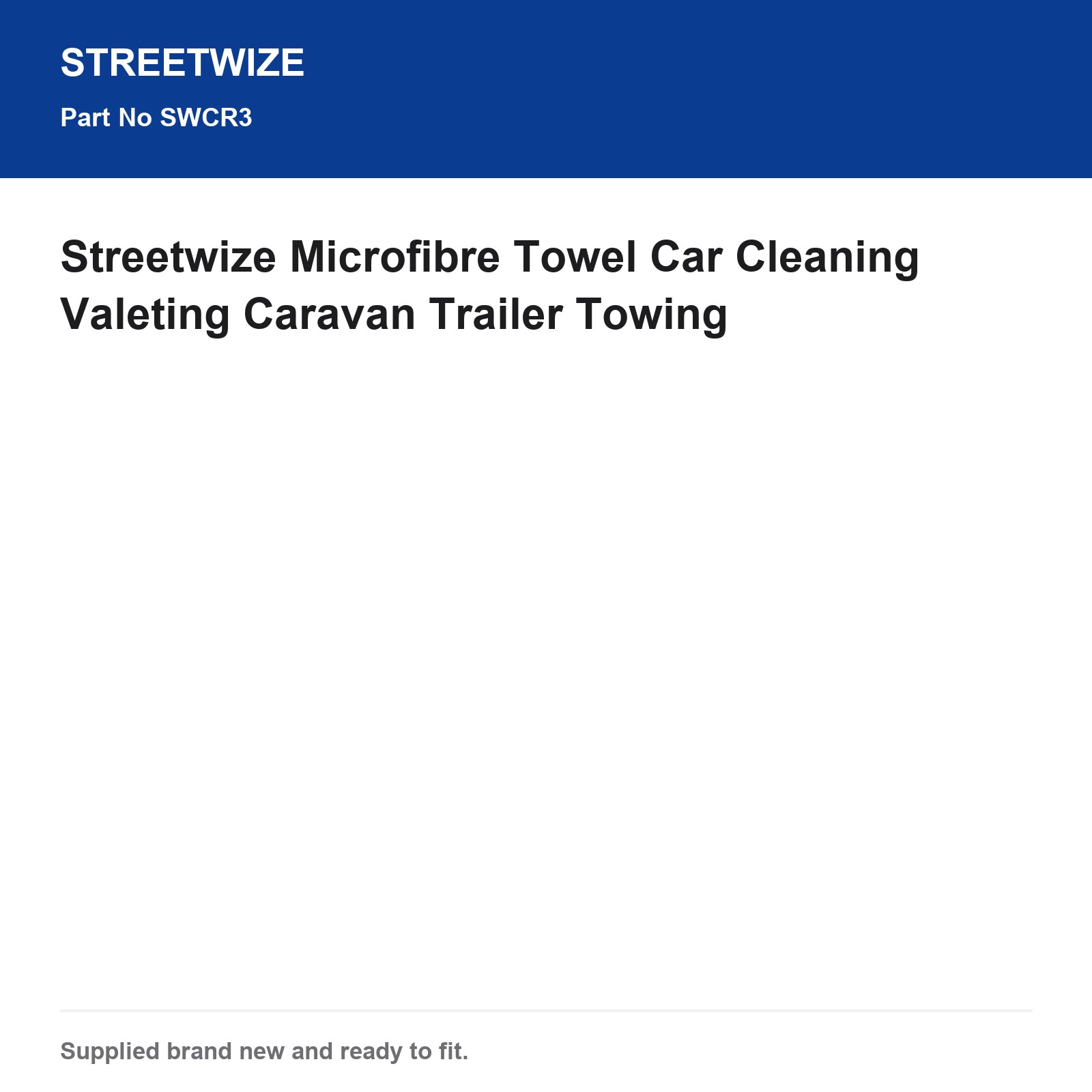 Streetwize Microfibre Towel Car Cleaning Valeting Caravan Trailer - Image 6