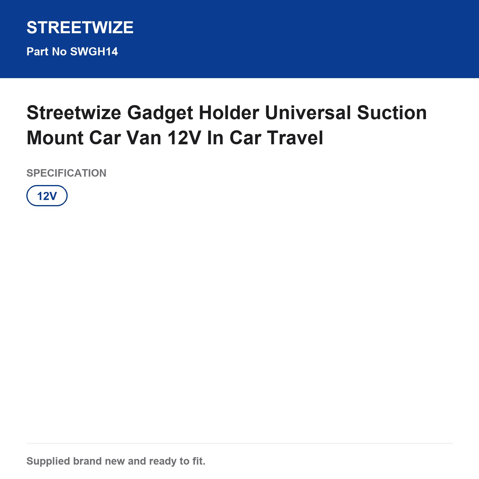Streetwize Phone Holder Universal Suction Mount Car Van Dashboard Windscreen - Image 6