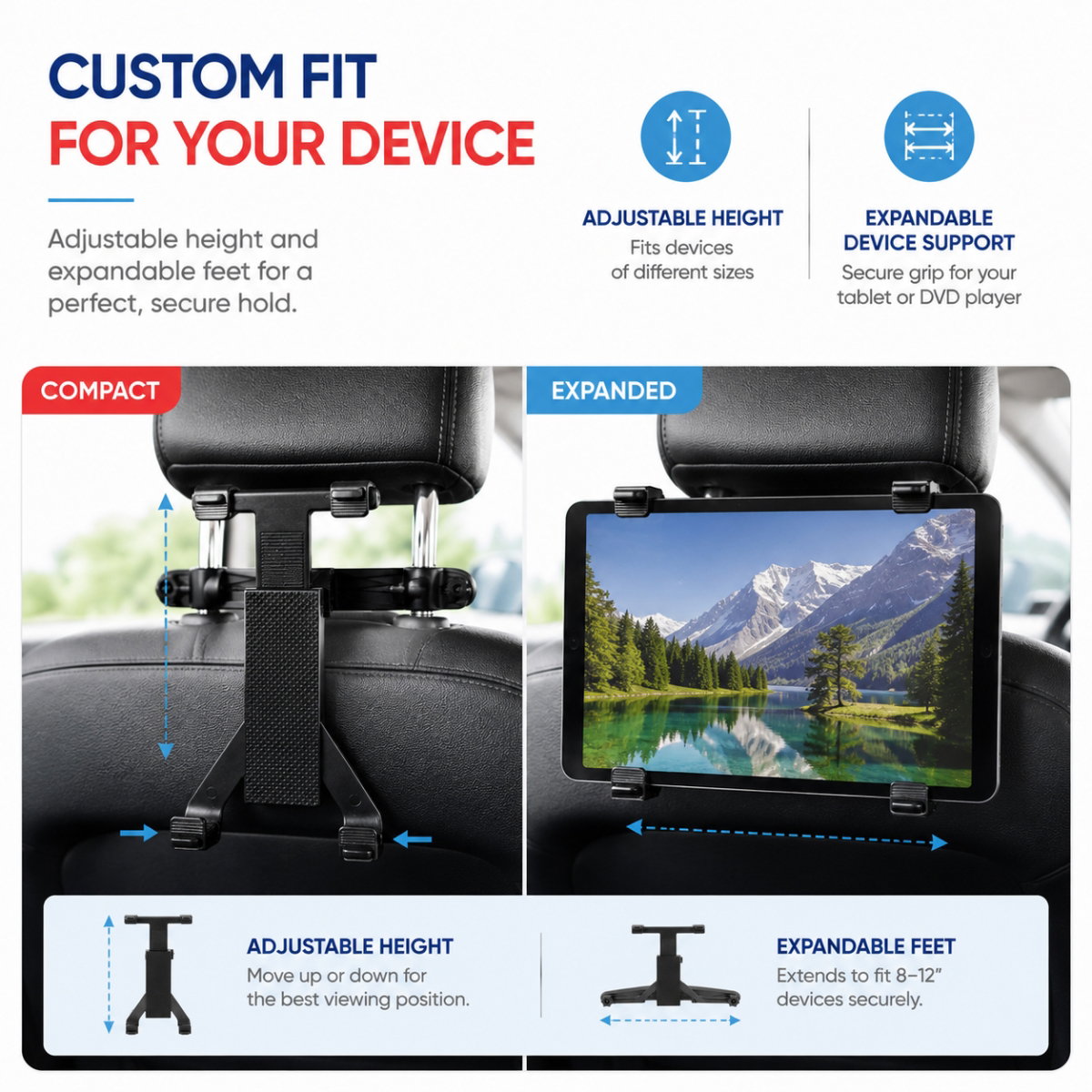 Streetwize Universal Car Tablet Holder Headrest Mount