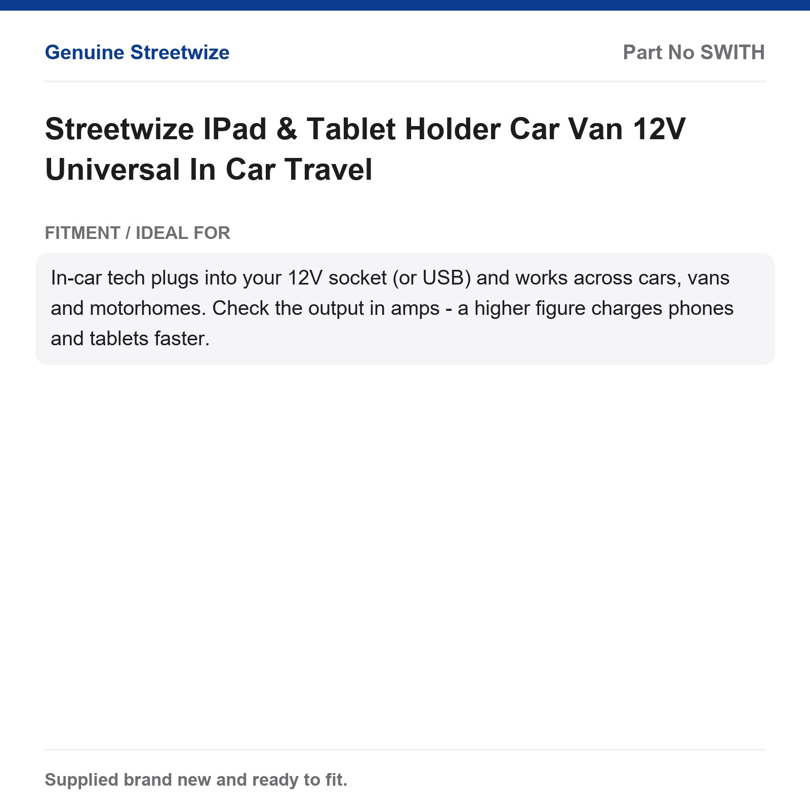 Streetwize Universal Car Tablet Holder Headrest Mount - Image 5