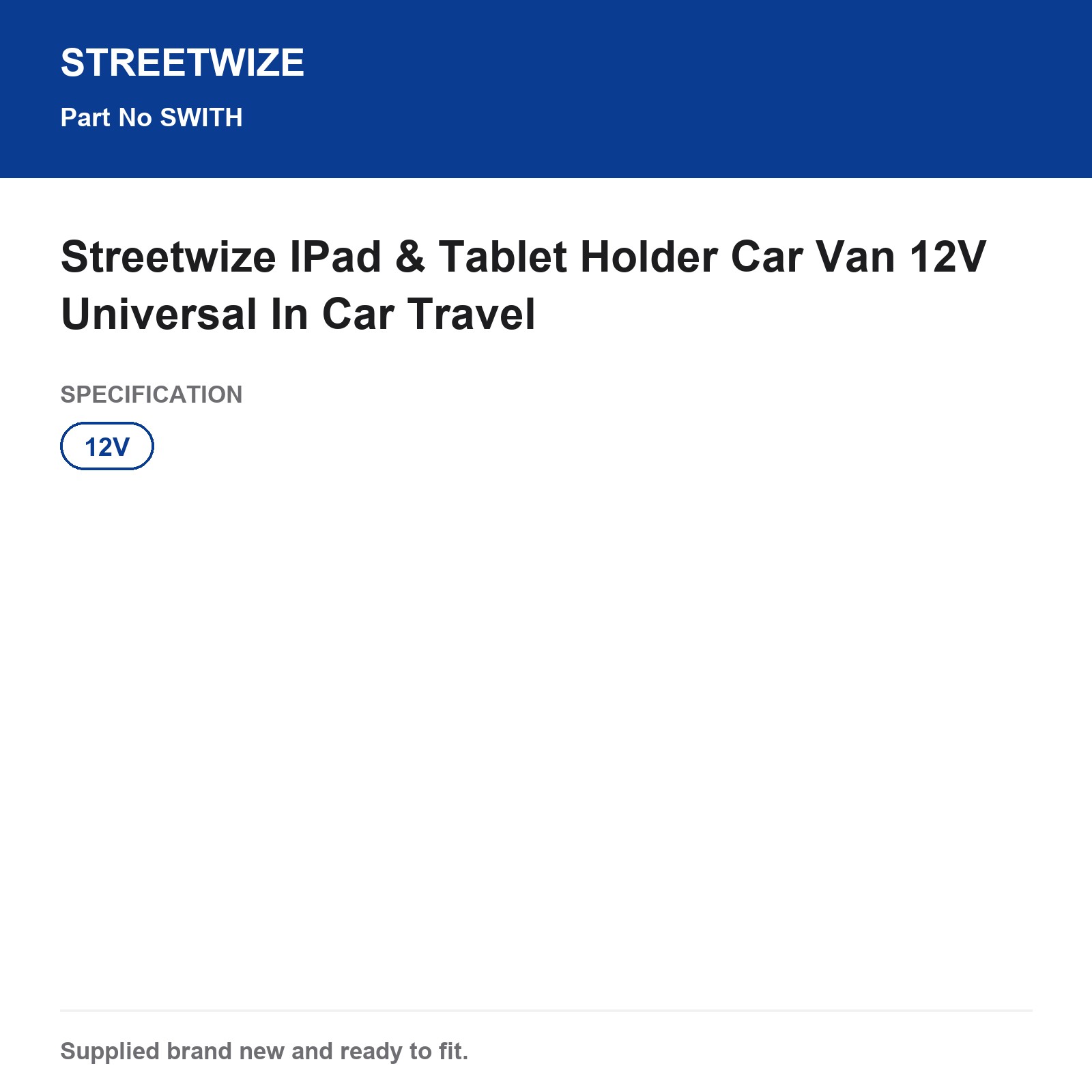 Streetwize Universal Car Tablet Holder Headrest Mount - Image 6