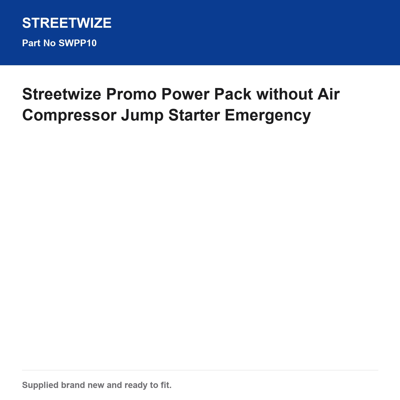 Streetwize Jump Starter Promo Power Pack 12V without Air Compressor - Image 6