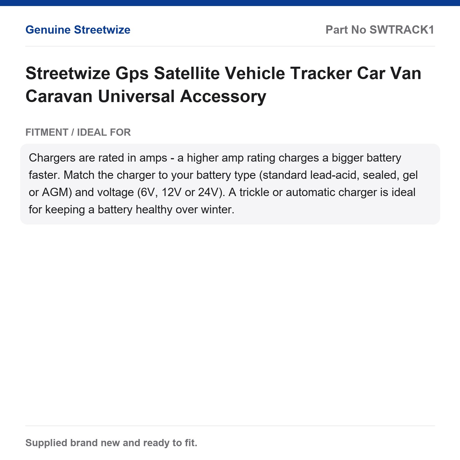 Streetwize GPS Tracker Car Van Caravan Vehicle Locator No Subscription - Image 5