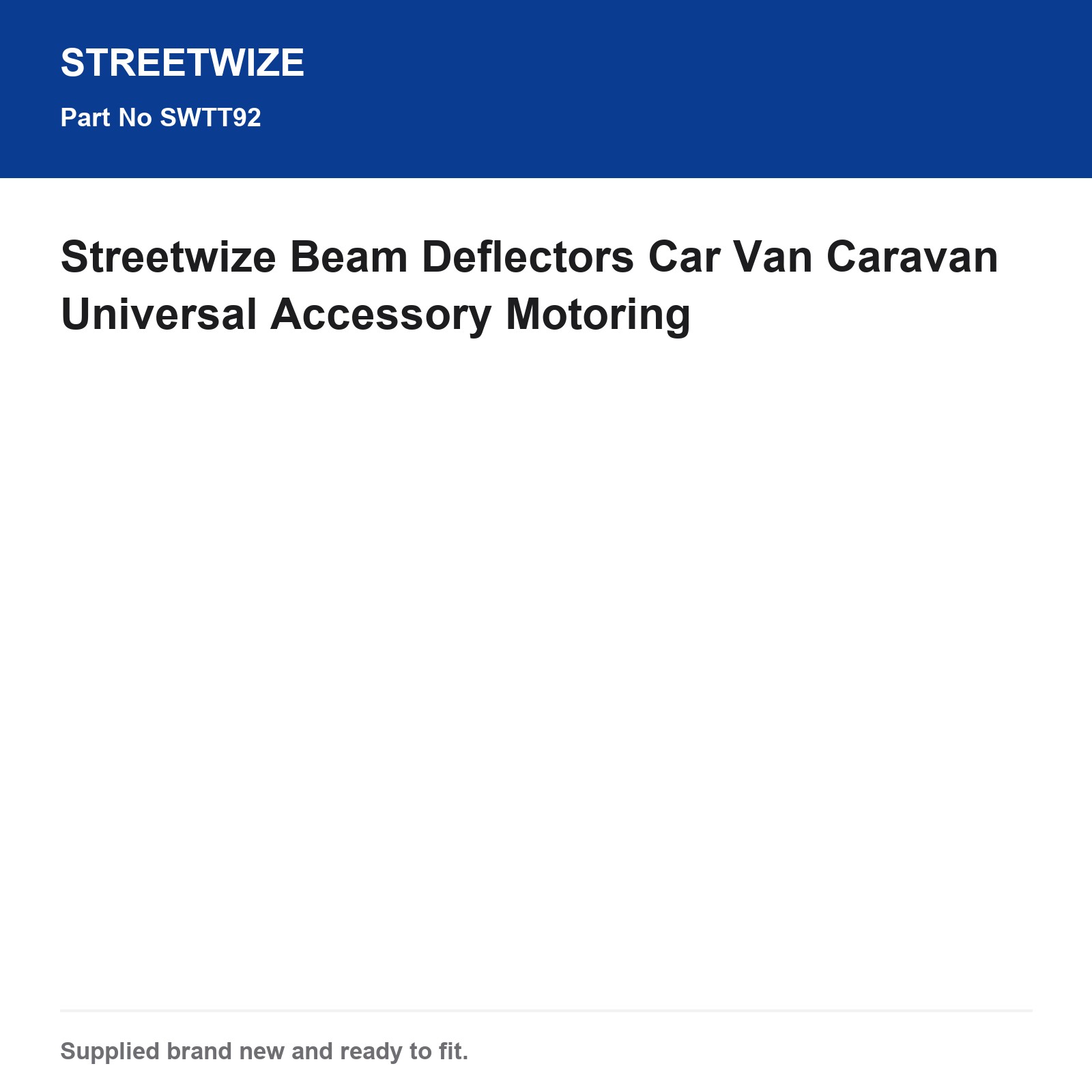 Streetwize Beam Deflectors Headlamp Converters Car Van Caravan Universal - Image 5