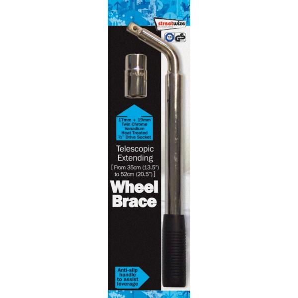 Streetwize Wheel Brace Telescopic Extending Universal Car Van Caravan