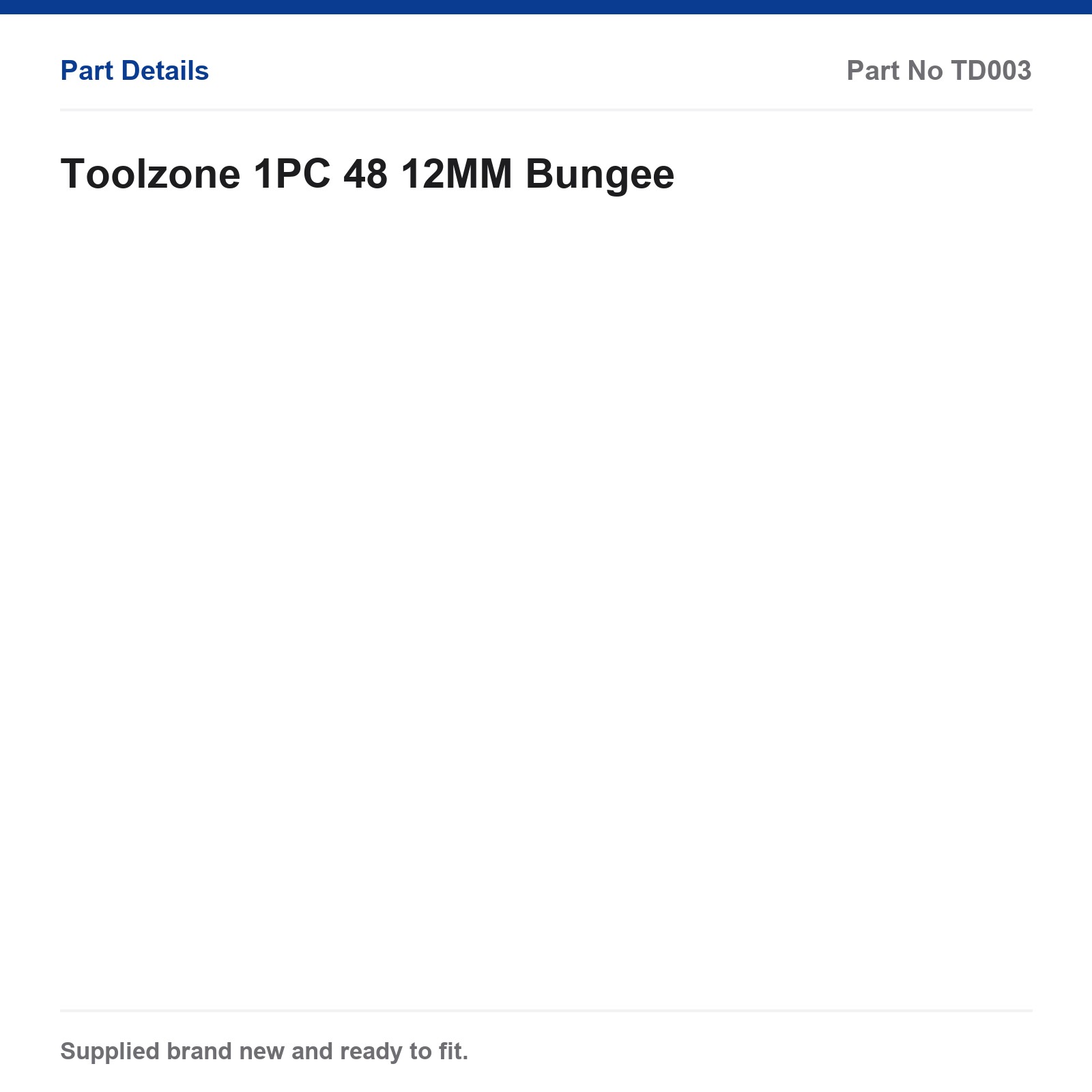 Bungee Tie Down Toolzone 48 12MM 1PC - Image 3