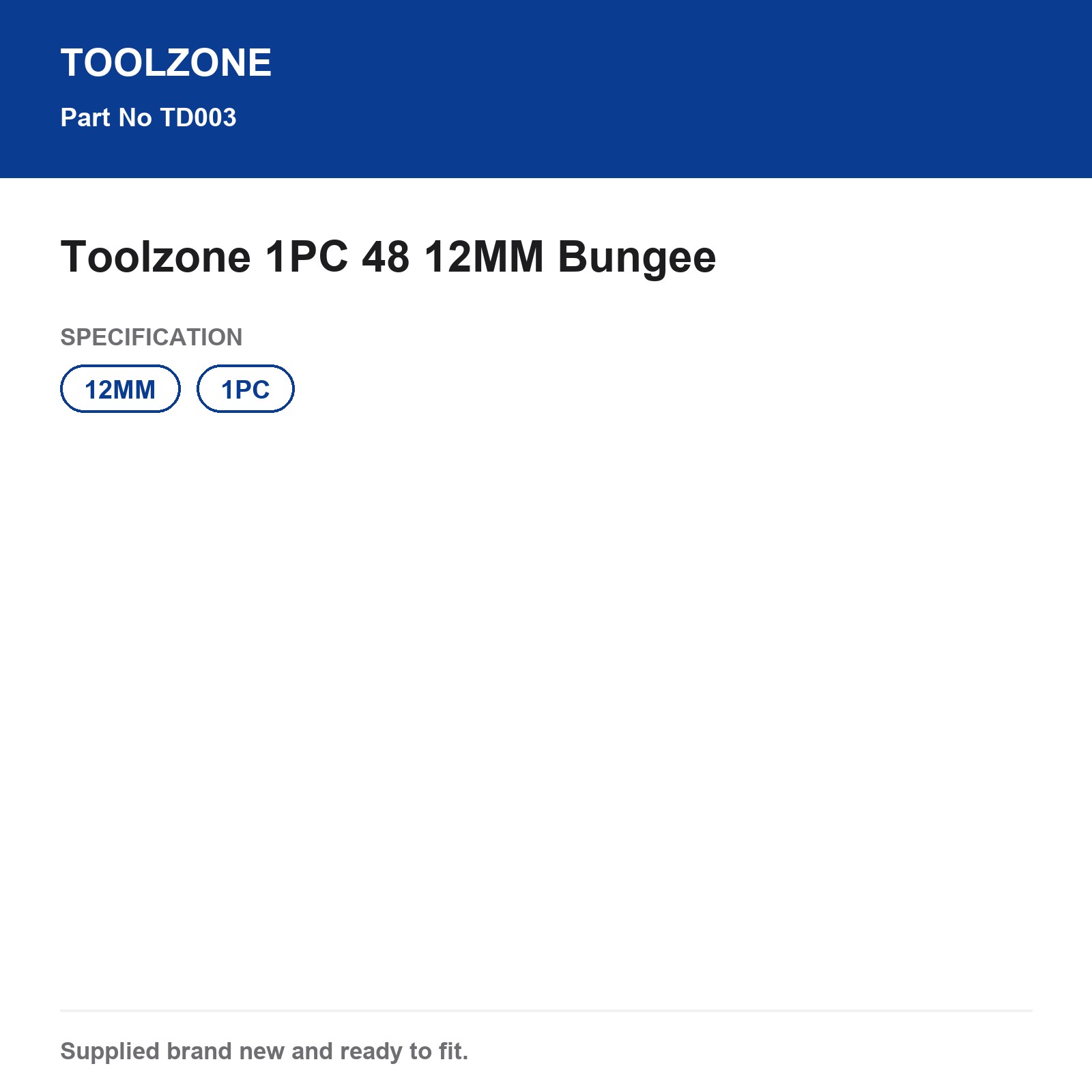 Bungee Tie Down Toolzone 48 12MM 1PC - Image 4