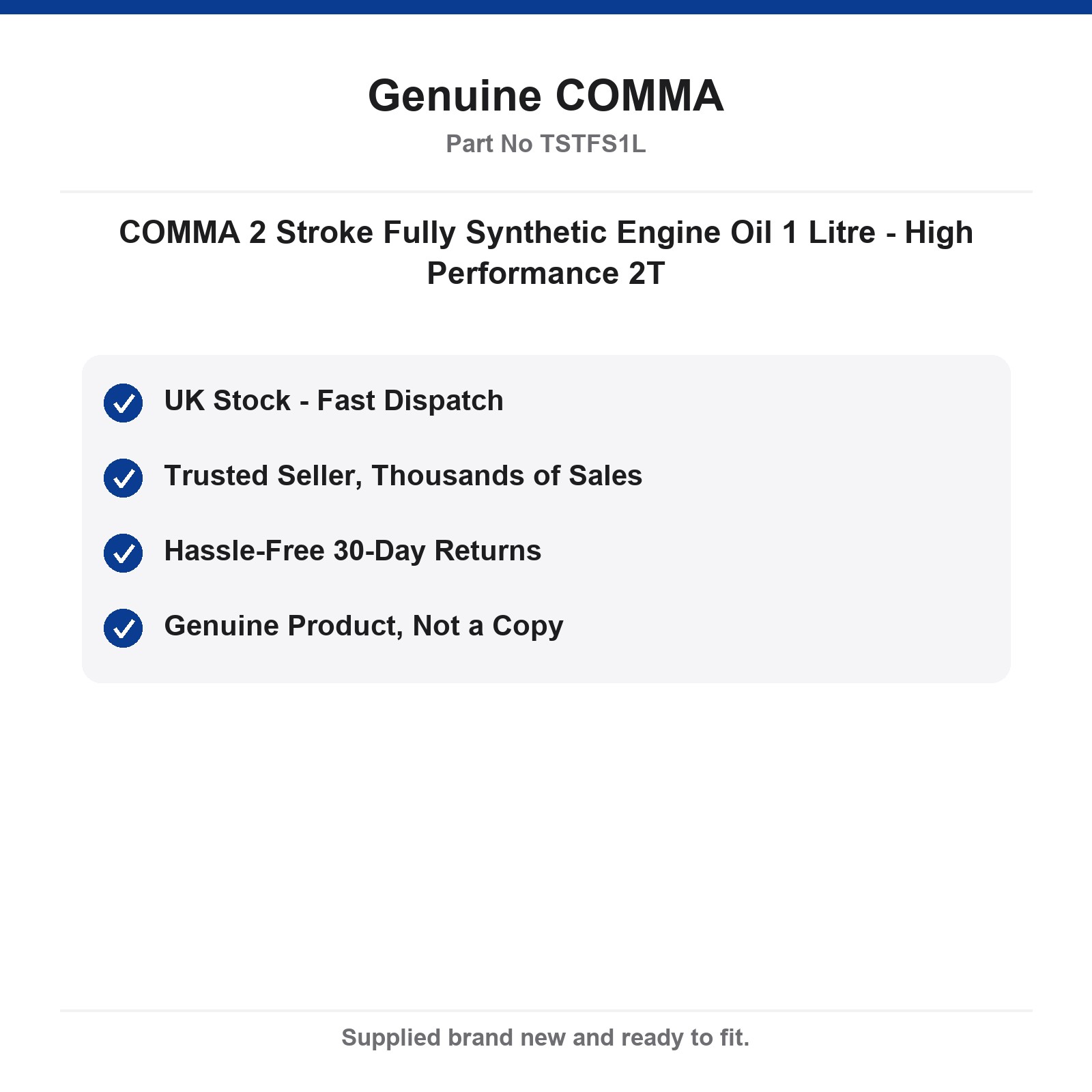 COMMA 2 Stroke Fully Synthetic Engine Oil 1L 2T - Image 4