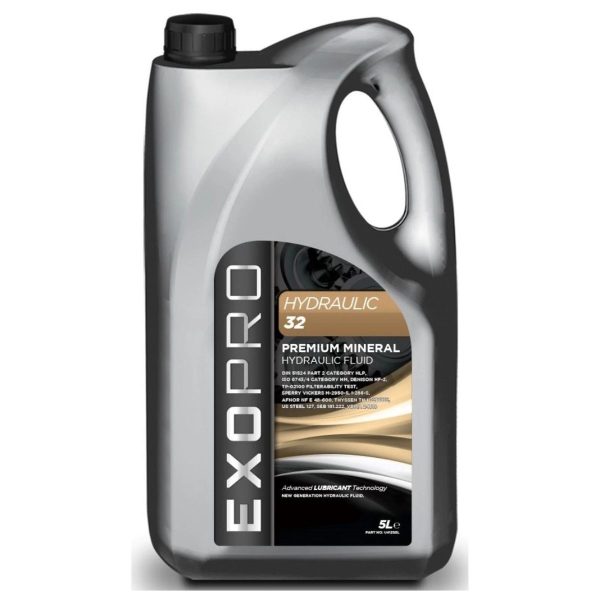EXOL Hydraulic Oil ISO 32 5L Wear Corrosion Protection Stable Viscosity