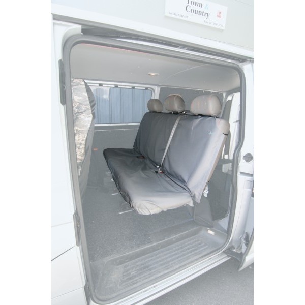 TOWN & COUNTRY Van Crew Seat Cover Double/Triple Bench Black Protector - Image 2