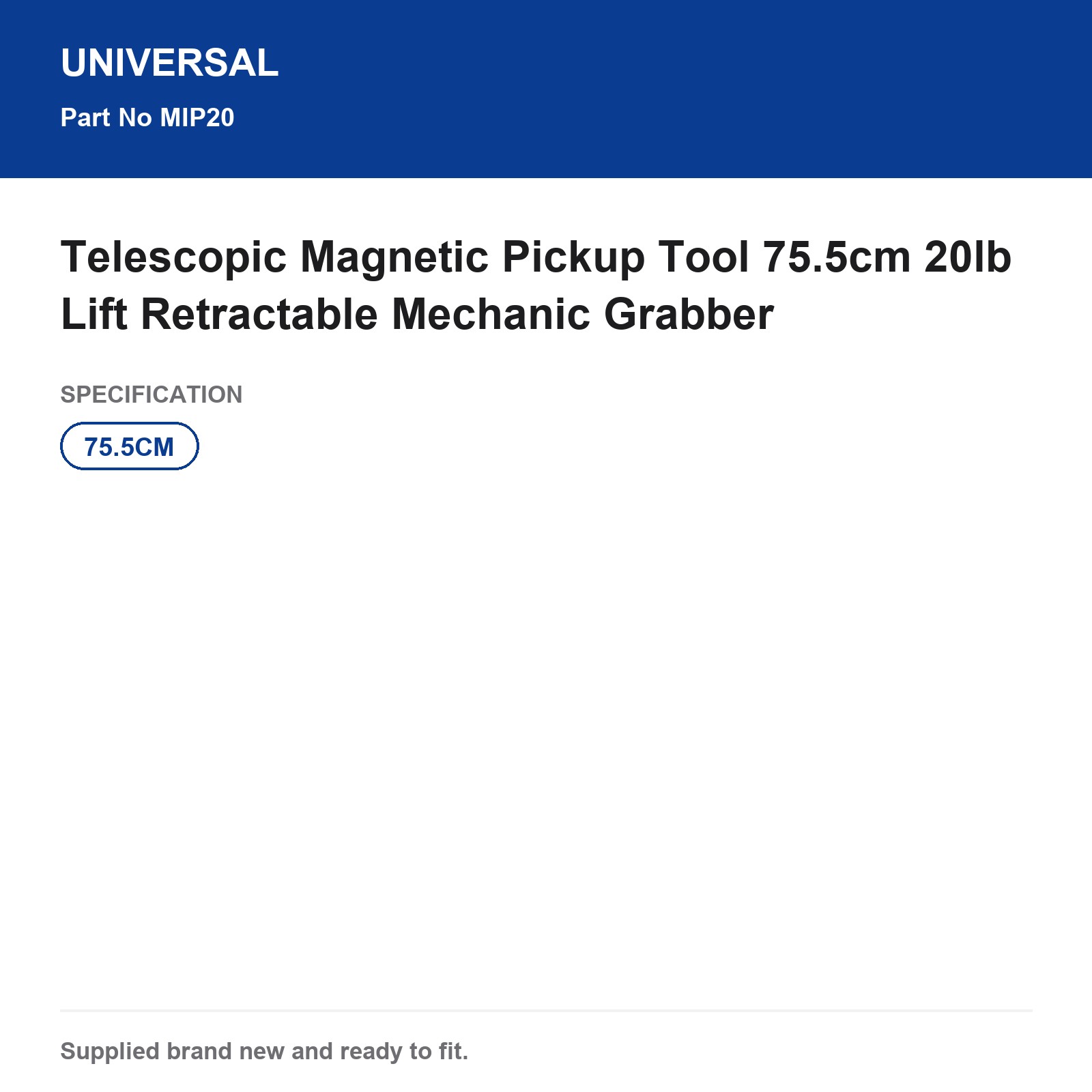 Telescopic Magnetic Pickup Tool 75.5cm 20lb Lift Retractable Mechanic Grabber - Image 3