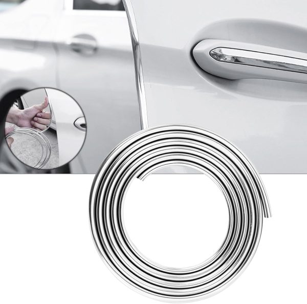 Universal Silver Car Door Edge Guard Protector Strip Trim 2m GD45
