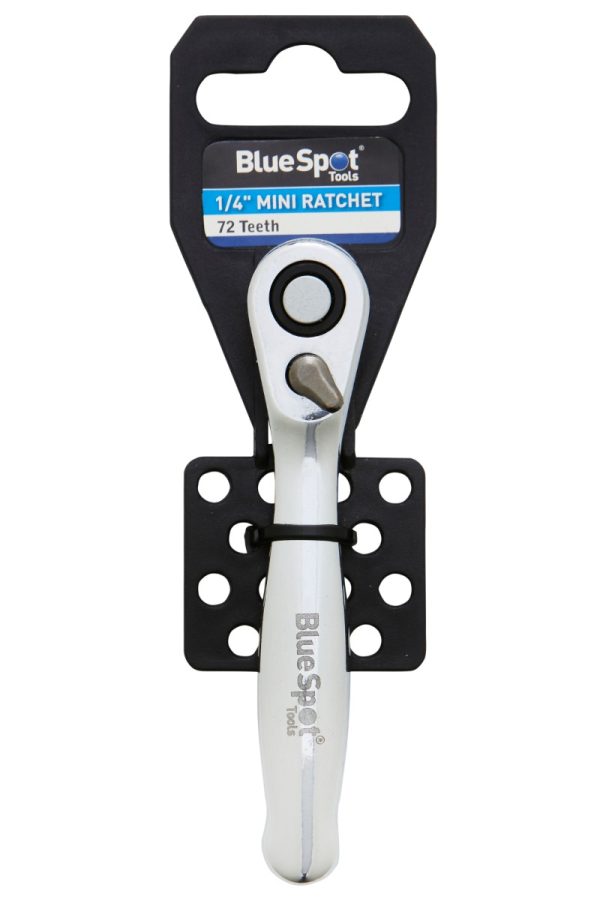 BlueSpot 1/4″ Mini Ratchet 72T Heat Treated Carbon Steel Mirror Finish QR
