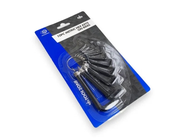 Toolzone 10PC Metric Hex Key Set On Ring HX018 - Image 3