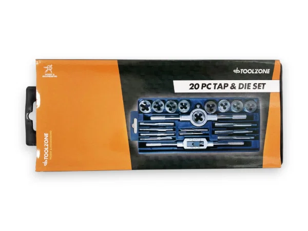 Tap & Die Set Metric 20PC Carbon Steel Toolzone TP101 - Image 2