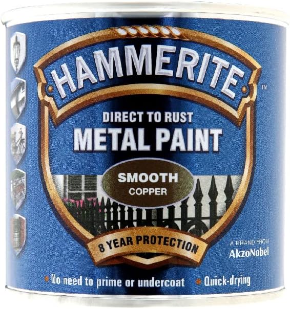 HAMMERITE F17343 Smooth Copper Metal Paint Direct To Rust Protection