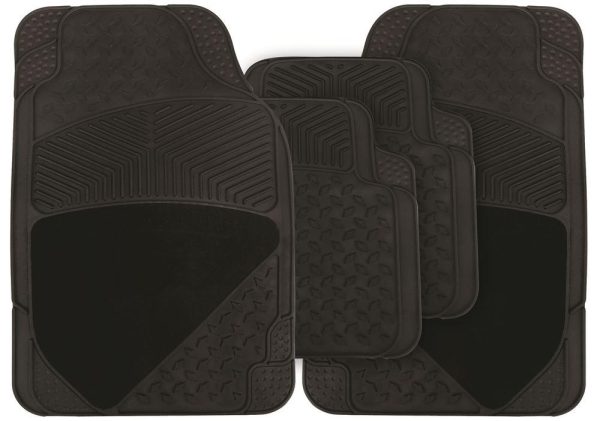 Car Floor Mats Streetwize Equinox Rubber Carpet Combination Set Van