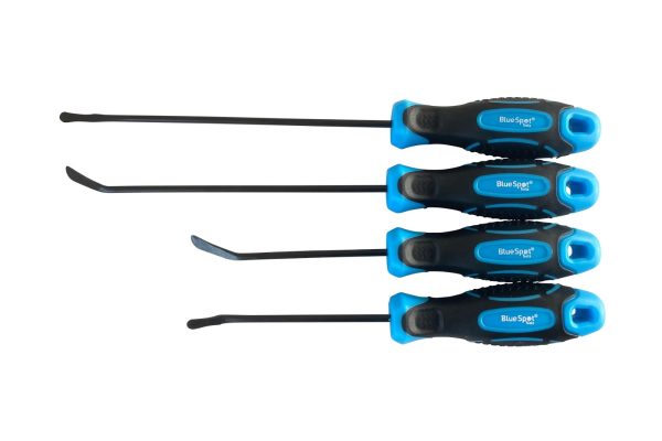 BlueSpot 4pc O-Ring Oil Seal Remover Picks Soft Grip Ergonomic Limited Access