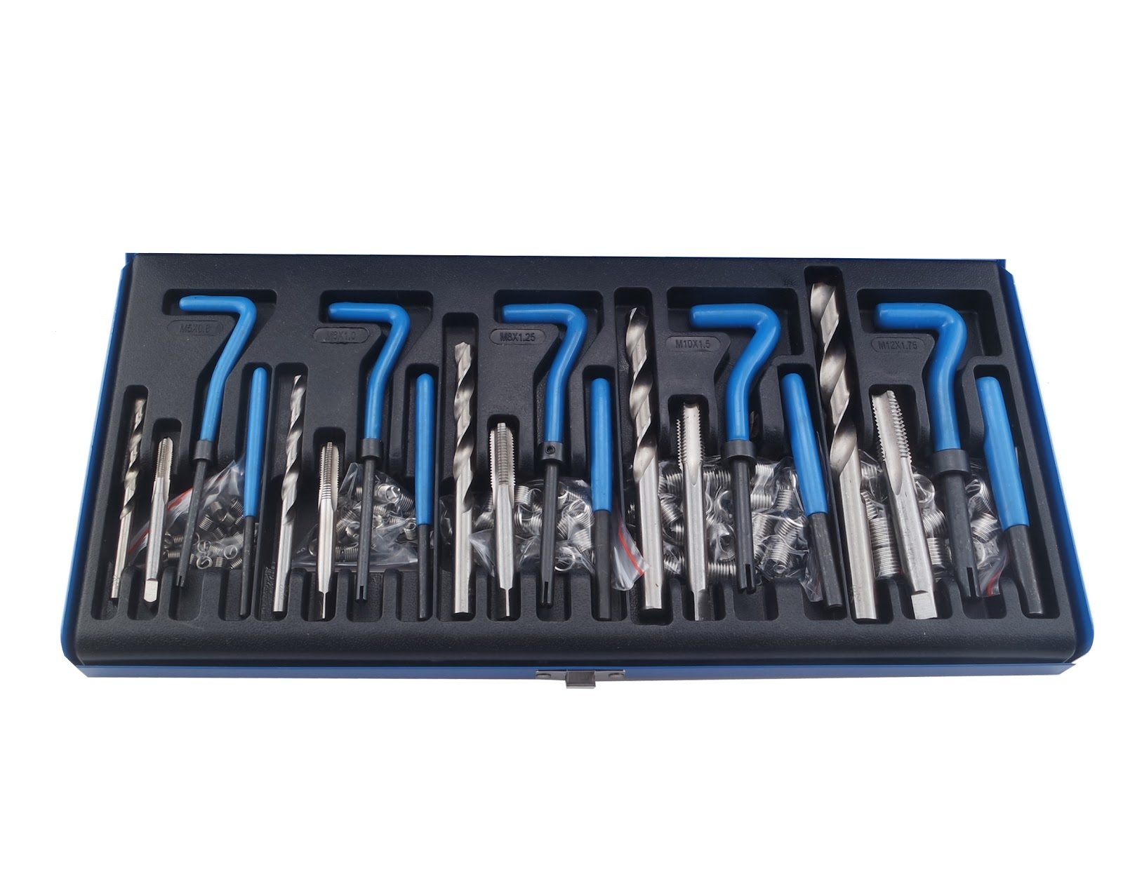 BlueSpot 131pc Thread Repair Kit Tap & Die Set M5-M12 Metal Case - Image 3