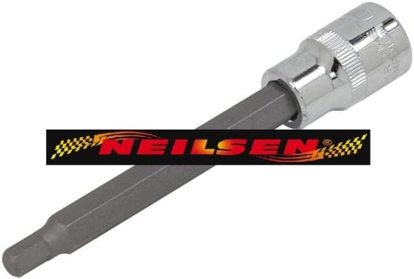 Neilsen 7mm 1/2″ Dr Hex Allen Key Bit Socket Extra Long 120mm