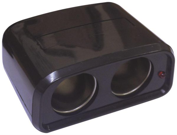 Streetwize Twin 12V DC Power Socket Car Cigarette Lighter Adaptor