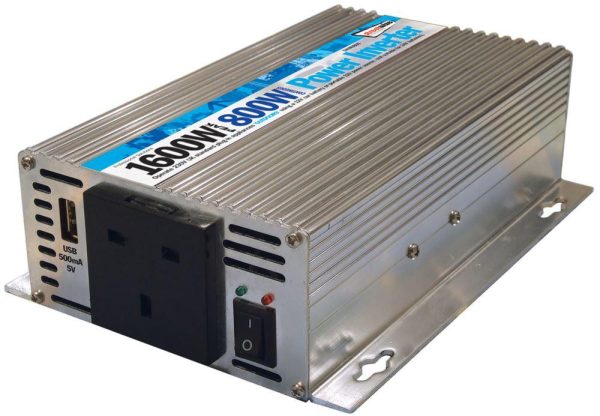 Streetwize 800W 1600W Peak Power Inverter 12V 240V Car Van Lorry Boat