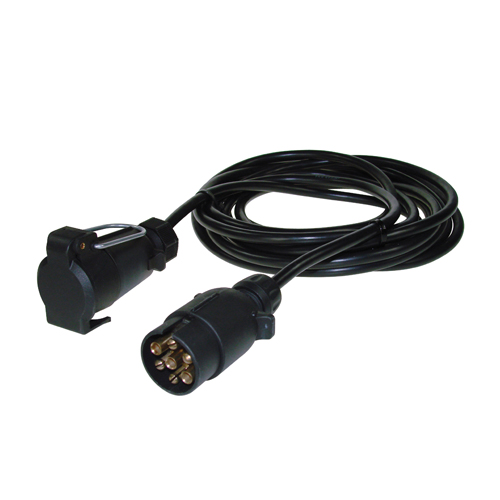 Maypole 7 Pin Trailer Extension Lead 3m Plug To Flying Socket