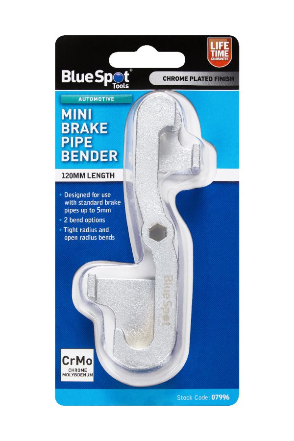 BlueSpot Standard 5mm Brake Pipe Bender Chrome Moly 2 Bend Options 120mm