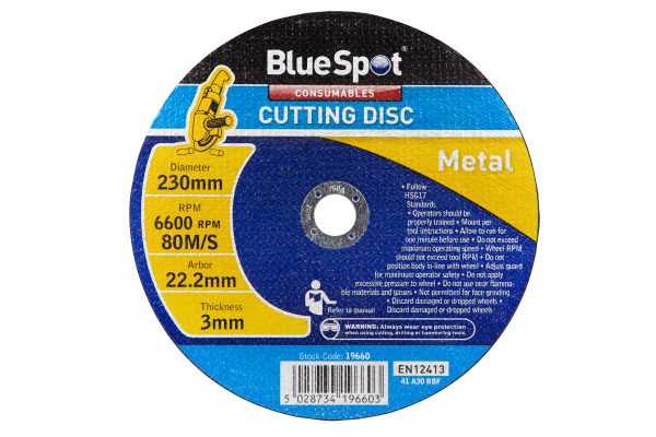 BLUESPOT 9″ Angle Grinder Metal Cutting Disc