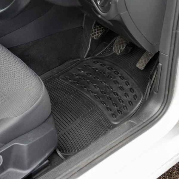 Universal Fit Black Rubber Car Floor Mats 4pce Streetwize Explorer