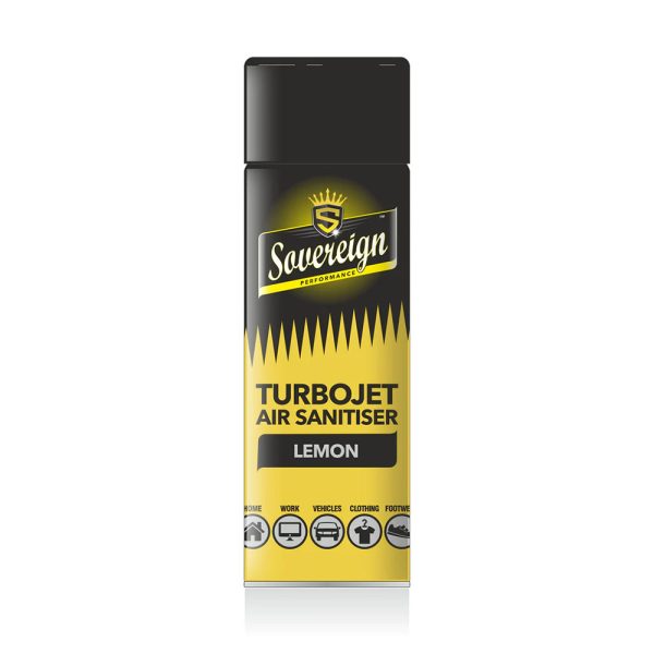 Car Air Sanitiser Odor Eliminator Lemon Sovereign Turbojet 500ml