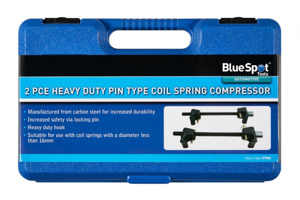 Coil Spring Compressor Heavy Duty Pin Type 2pc BlueSpot