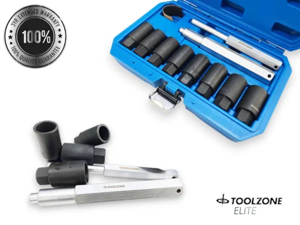 Toolzone 10PC Locking Wheel Nut Sockets Set AU386