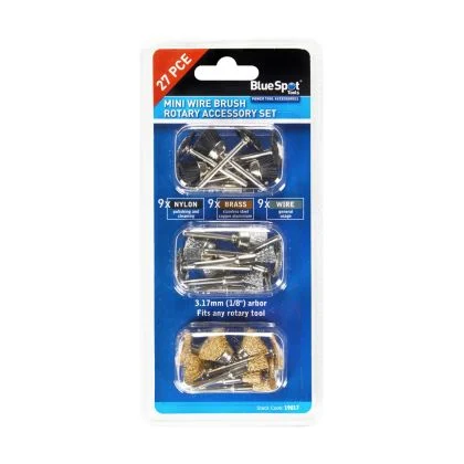 Rotary Tool Mini Wire Brush Set 27pc BlueSpot