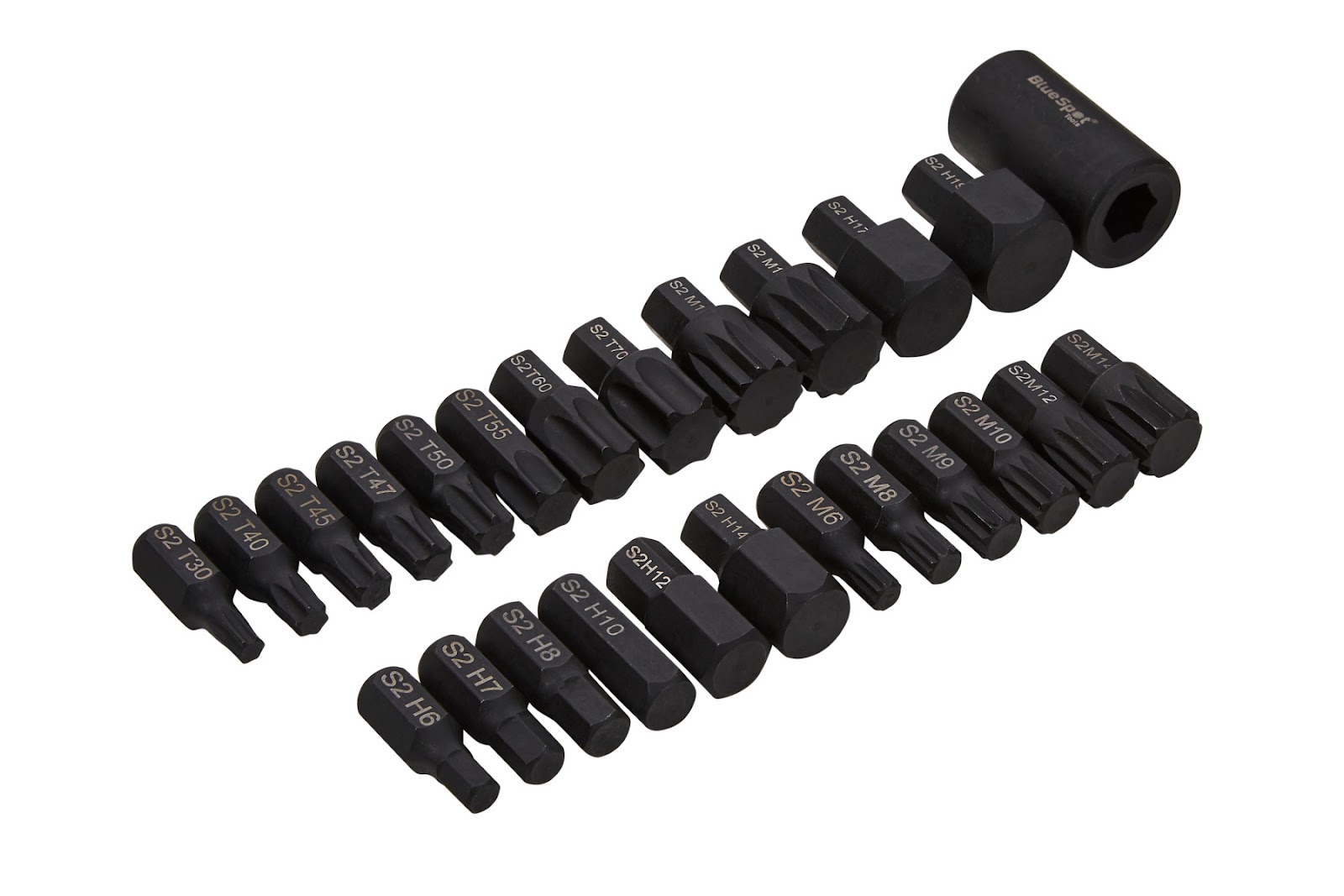 BlueSpot 25pc 1/2" Drive Impact Bit Set S2 Steel Hex Torx Spline - Image 2