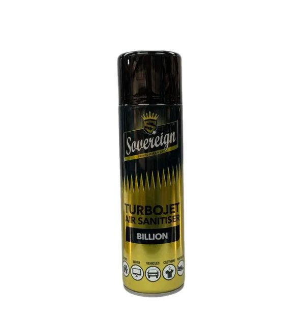 Car Air Sanitiser Odor Eliminator Spray Sovereign Turbojet Billion 500ml